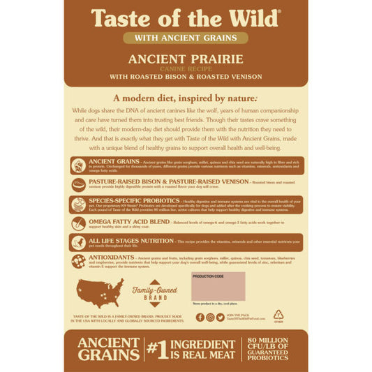 Taste of the Wild Ancient Prairie Canine Recipe
