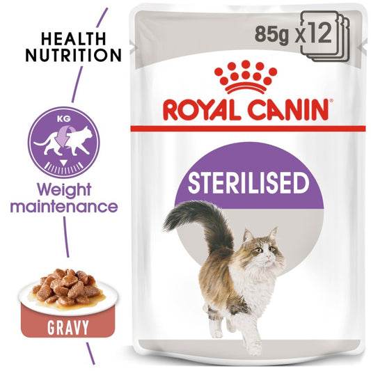 Feline Health Nutrition Sterilised (WET FOOD - Pouches) 12 x 85g