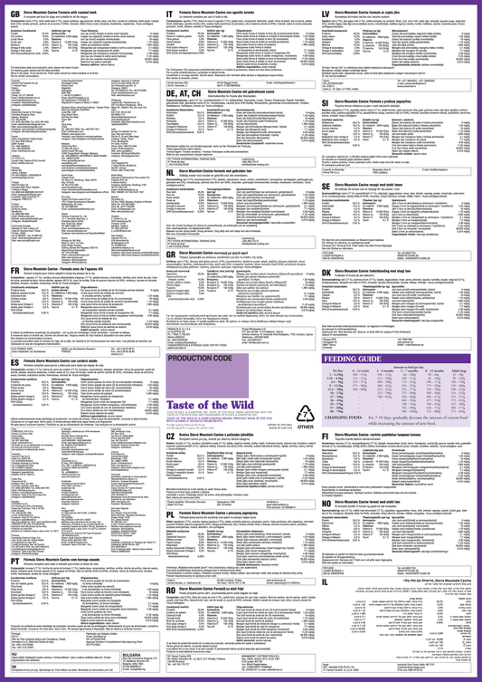 Sierra Mountain Canine Recipe