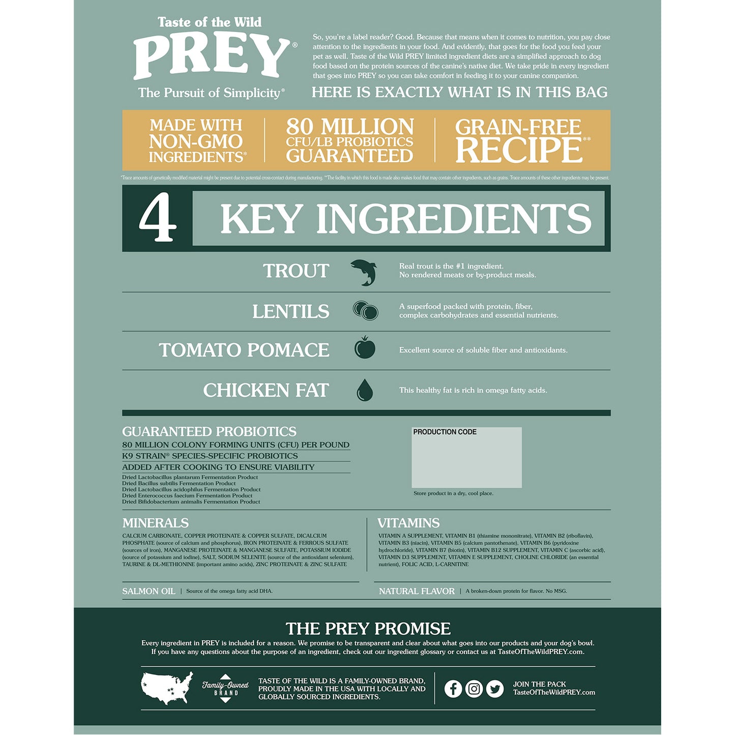 PREY Trout Limited Ingredient Formula for Dogs