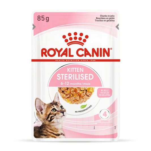 Feline Health Nutrition Kitten Sterilised  (WET FOOD - Pouches) 12x85G